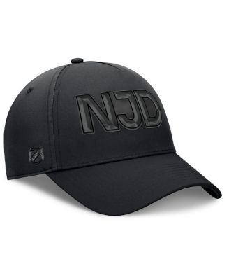 Men's Black New Jersey Devils Authentic Pro Road Team Code Flex Hat