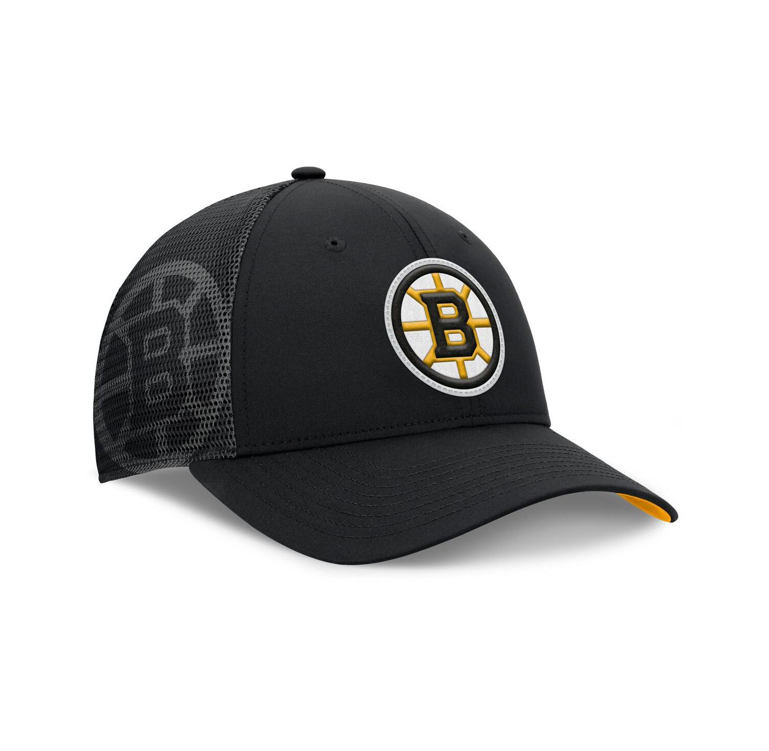 Men's Black Boston Bruins Authentic Pro Home Ice Trucker Adjustable Hat