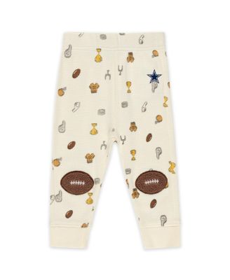 Baby Boys and Girls 2-Piece Cream Dallas Cowboys Waffle-Knit Sleep Set