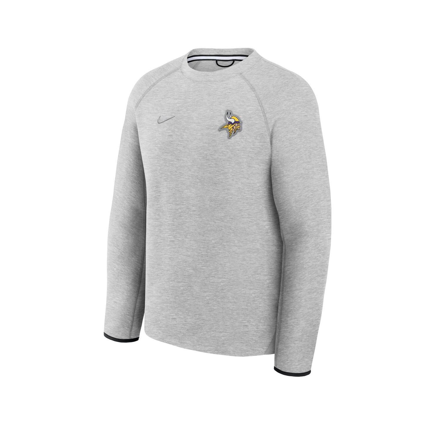 Men's Heather Gray Minnesota Vikings Tech Fleece Raglan Sweatshirt