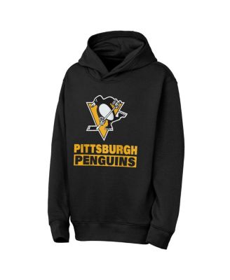 Big Boys and Girls Black Pittsburgh Penguins Back to Basics Hoodie