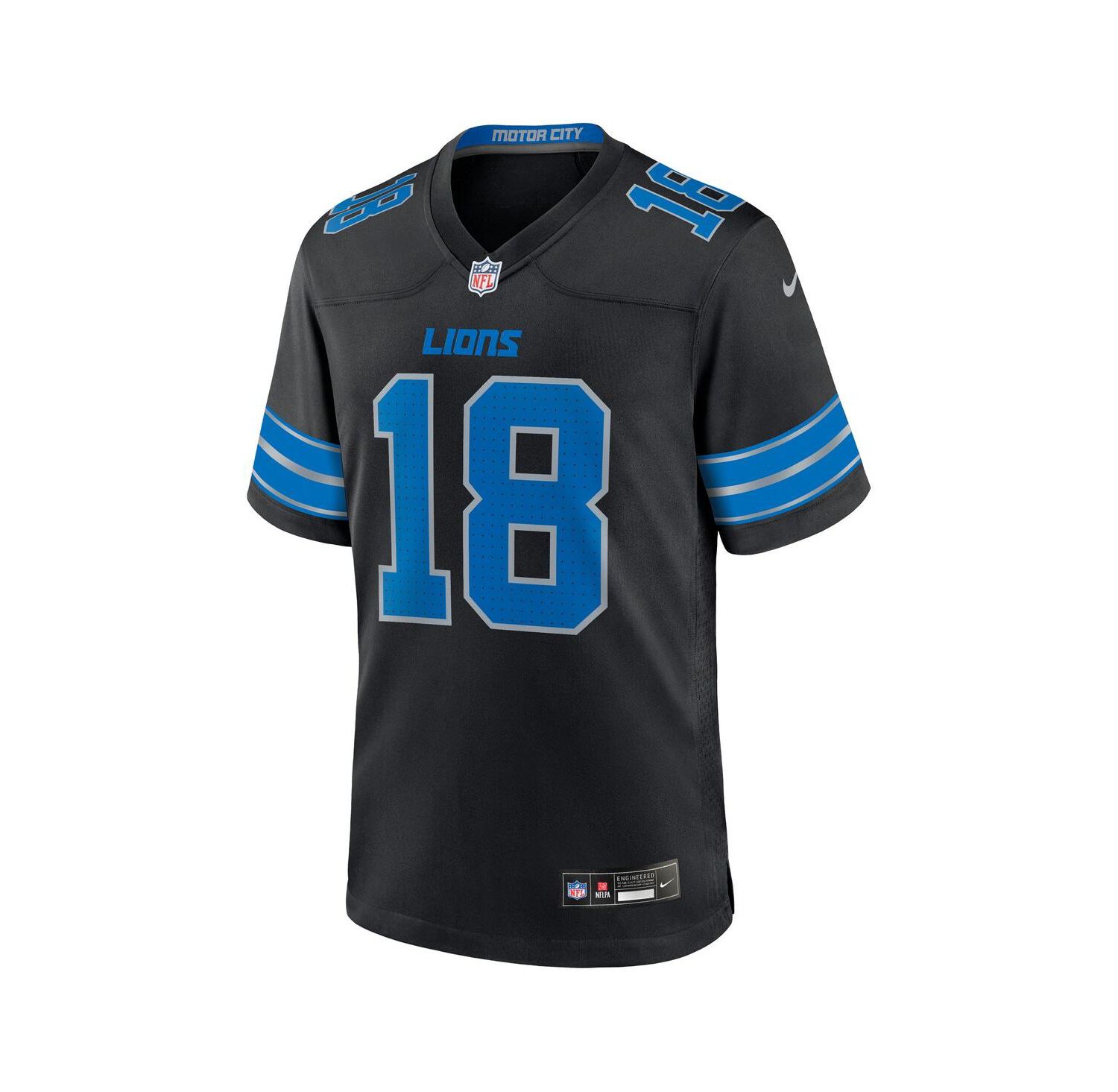Men's Isaac TeSlaa Black Detroit Lions Alternate Game Player Jersey