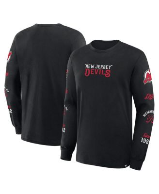 Fanatics - Men's Black New Jersey Devils Boxed In Legacy Long Sleeve T-Shirt