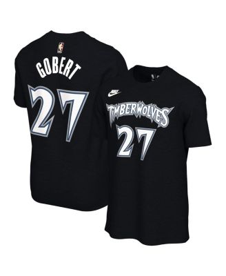 Nike - Men's and Women's Rudy Gobert Black Minnesota Timberwolves Name Number T-Shirt