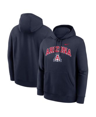 Nike - Men's Navy Arizona Wildcats Club Fleece Arch Pullover Hoodie