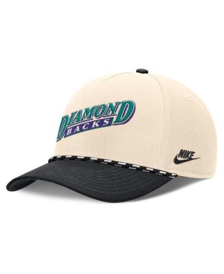 Nike - Men's Natural/Black Arizona Diamondbacks Cooperstown Collection Rise Adjustable Hat