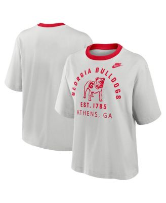 Nike - Women's Gray Georgia Bulldogs Legacy Arch Script Boxy T-Shirt