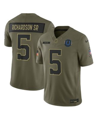 Nike - Men's Anthony Richardson Sr. Olive Indianapolis Colts 2025 Salute to Service Limited Jersey