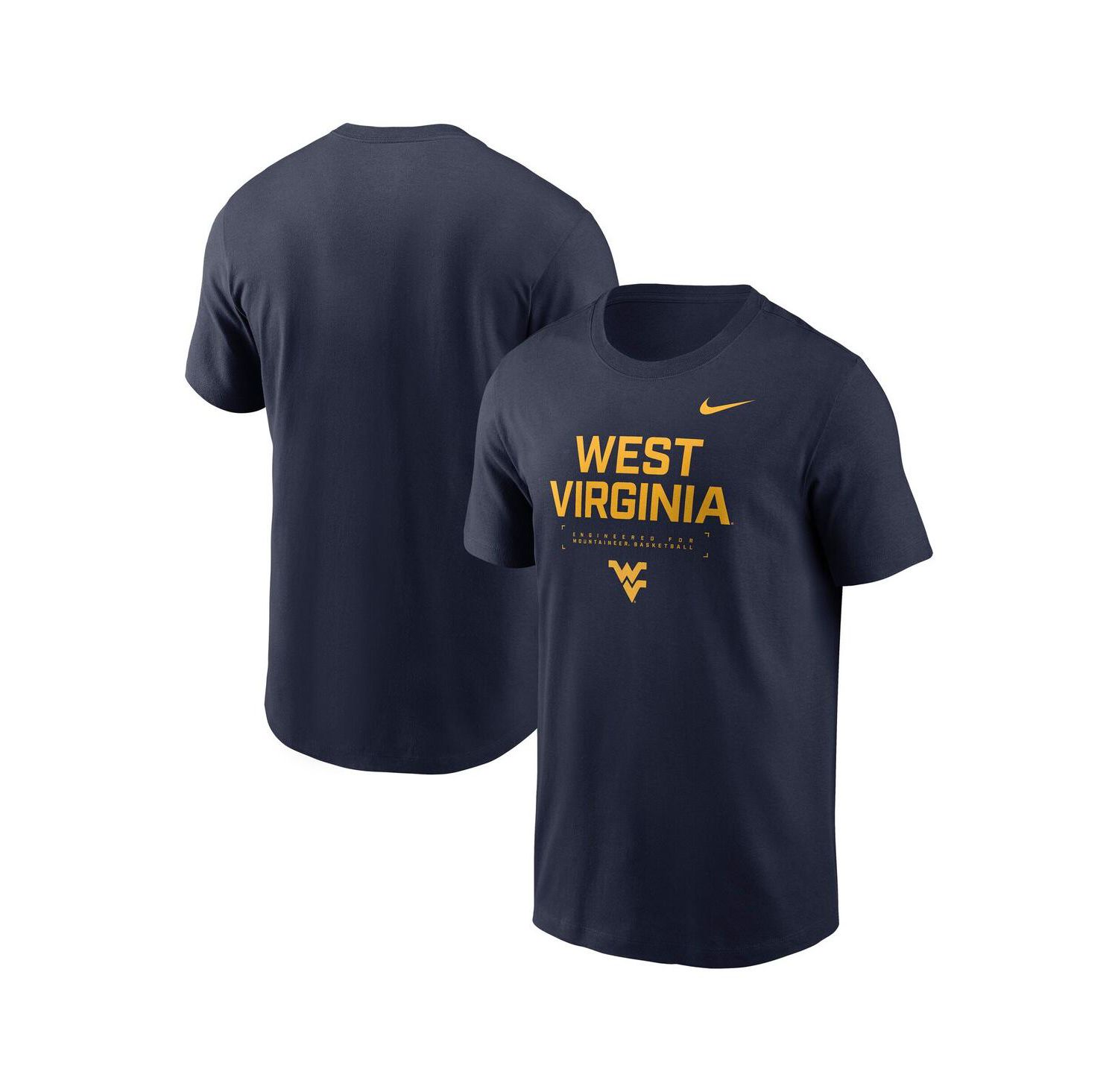 Men's Navy West Virginia Mountaineers 2025 Courtside Basketball Performance T-Shirt