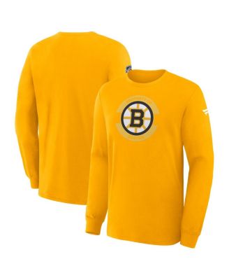 Fanatics - Men's Gold Boston Bruins Authentic Pro Property Of Practice Long Sleeve T-Shirt