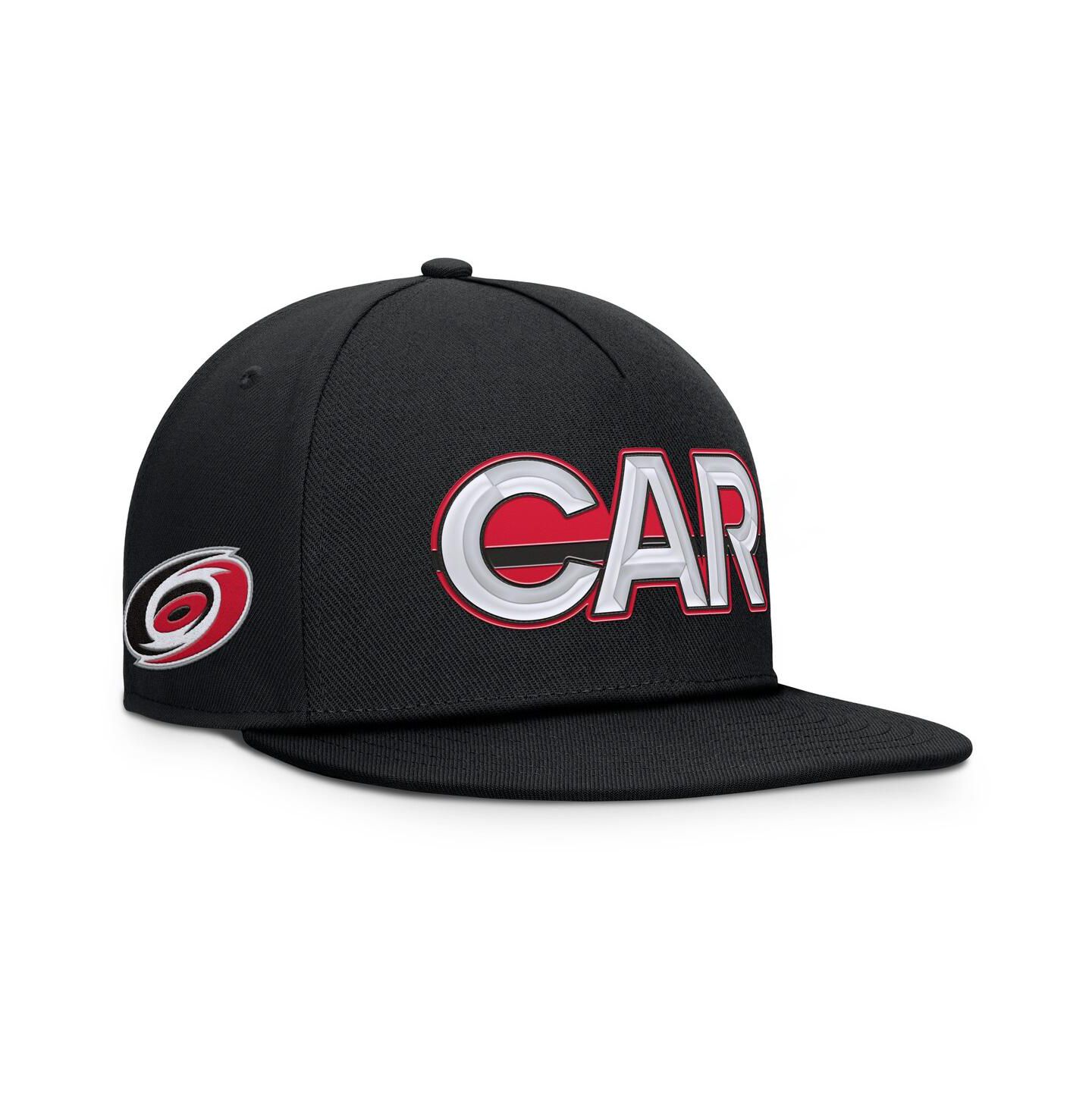 Мужская кепка Fanatics Black Carolina Hurricanes Authentic Pro Rink Team Code Snapback Hat — фото 1