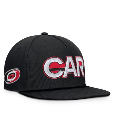 Мужская кепка Fanatics Black Carolina Hurricanes Authentic Pro Rink Team Code Snapback Hat