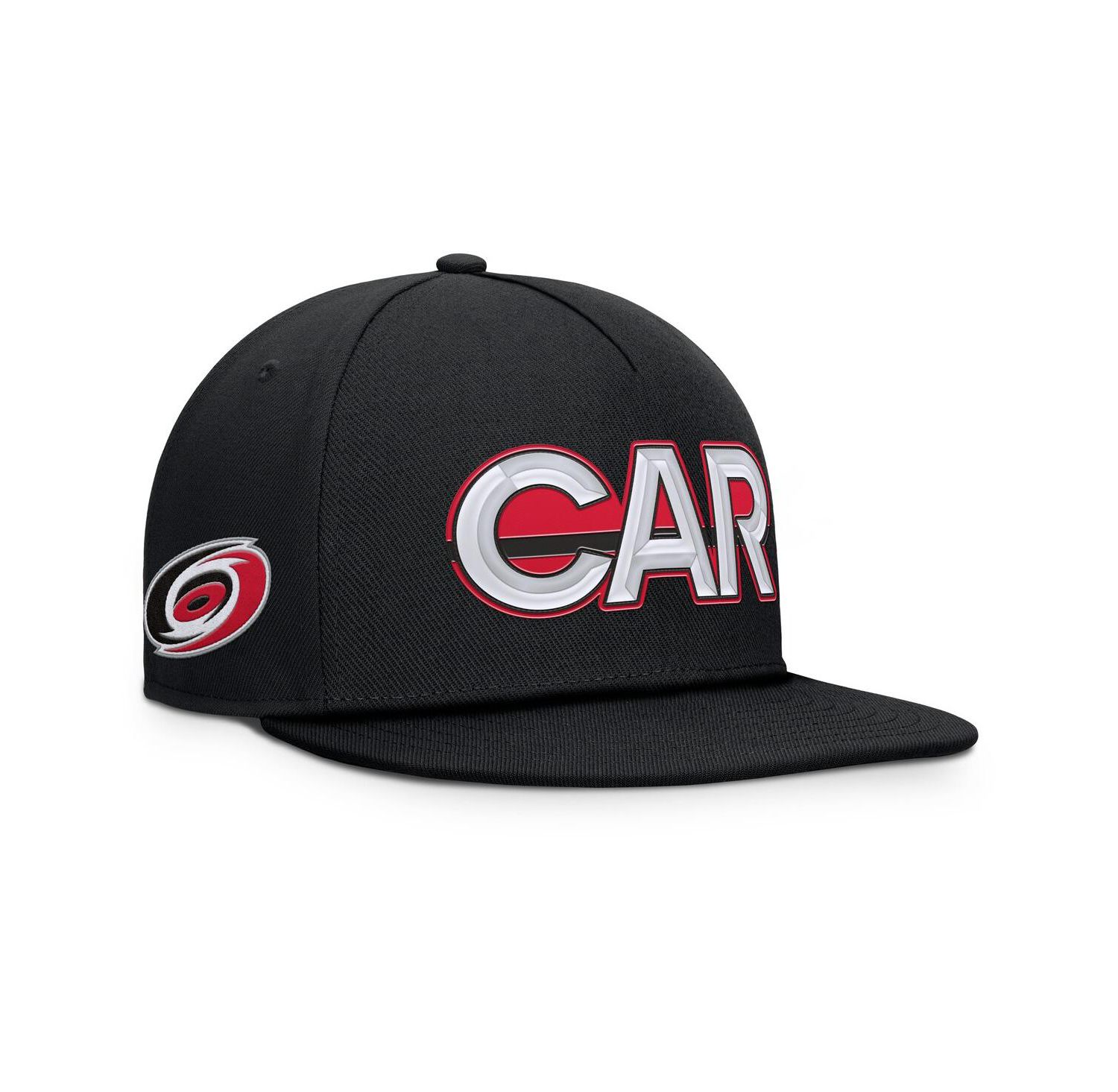 Men's Black Carolina Hurricanes Authentic Pro Rink Team Code Snapback Hat