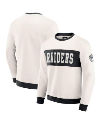 Fanatics - Men's Darius Rucker Collection by Cream Las Vegas Raiders Color block Pullover Sweatshirt