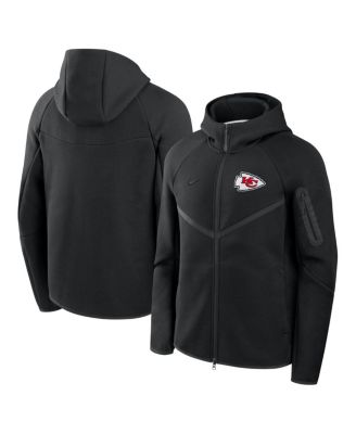 Nike - Men's Black Kansas City Chiefs Tech Fleece Full-Zip Wind runner Hoodie