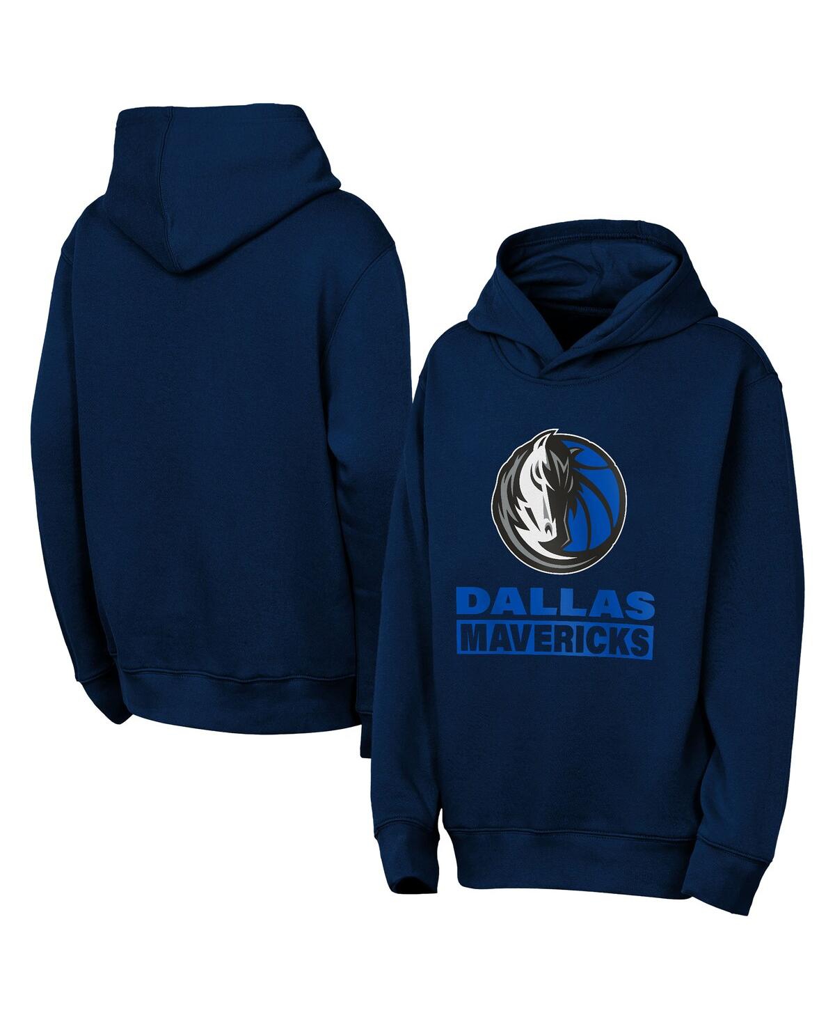 Outerstuff Big Boys And Girls Navy Dallas Mavericks Back To The Basics Hoodie Sweatshirt In Multi