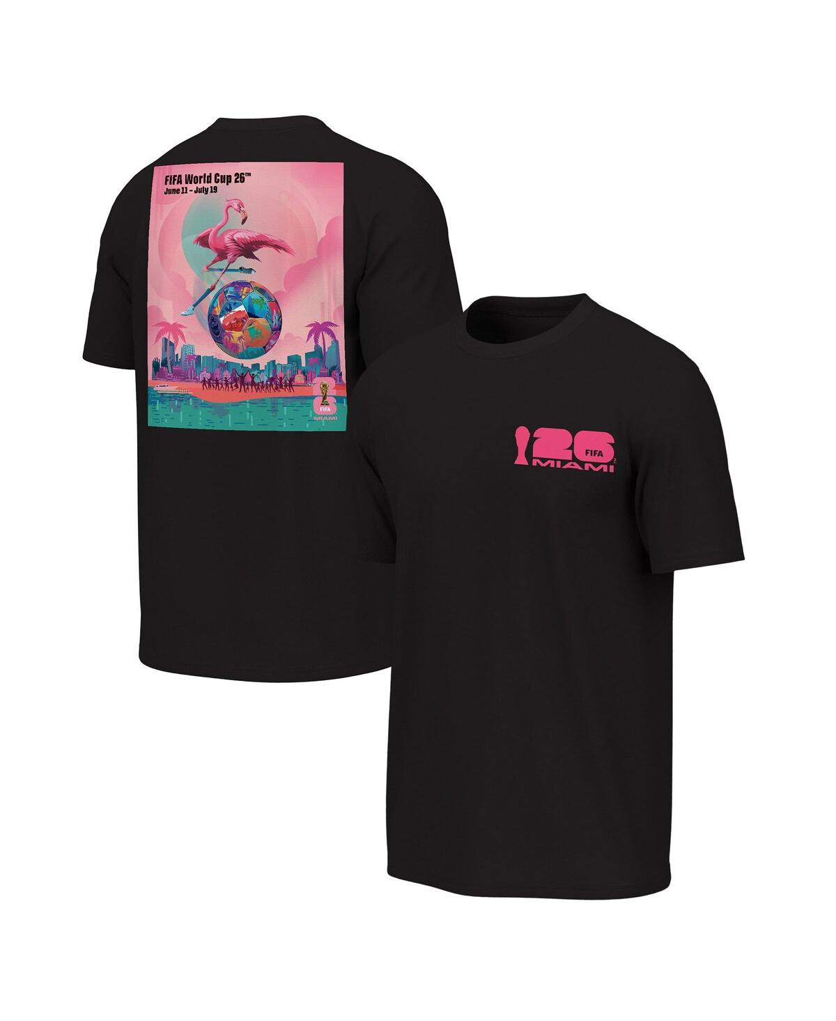 Outerstuff Men's Black 2026 Fifa World Cup Miami Host City Poster Graphic T-Shirt