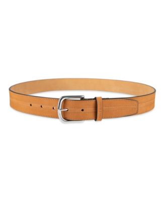 Men's Seam-Stitched Leather Dress Belt