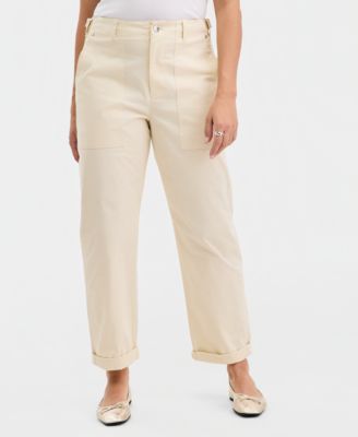Women's Straight Leg Patch-Pocket Pants, Macy's Exclusive