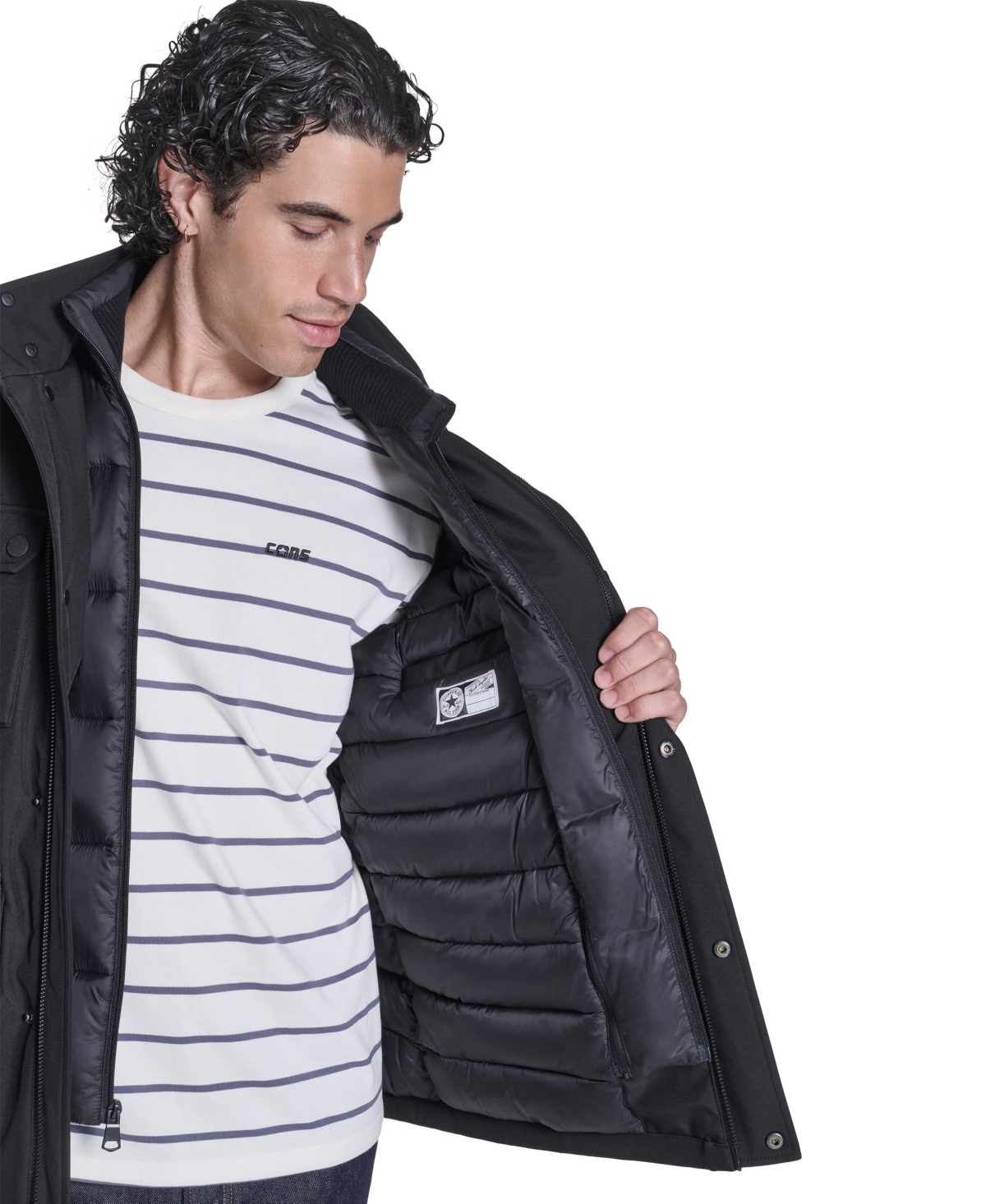 Converse Men's Inner Bib Field Long-Sleeve Jacket