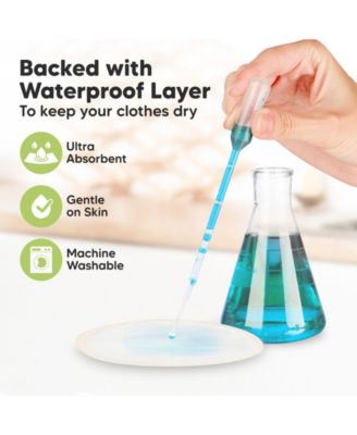 8pk Organic Nursing Pads, Washable Breast Pads + Wash Bag, Reusable Nipple Pads