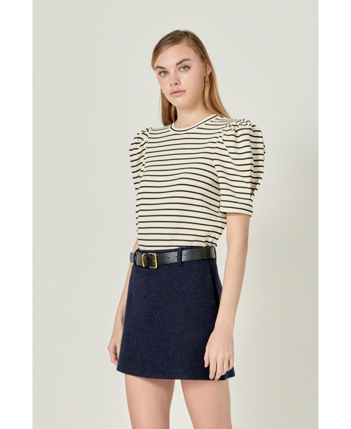 English Factory Women's Rainbow Knit Short S/V Top