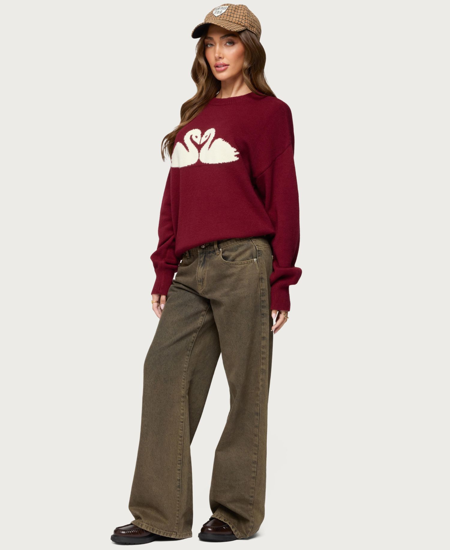 Women's Swan Oversized Knit Sweater