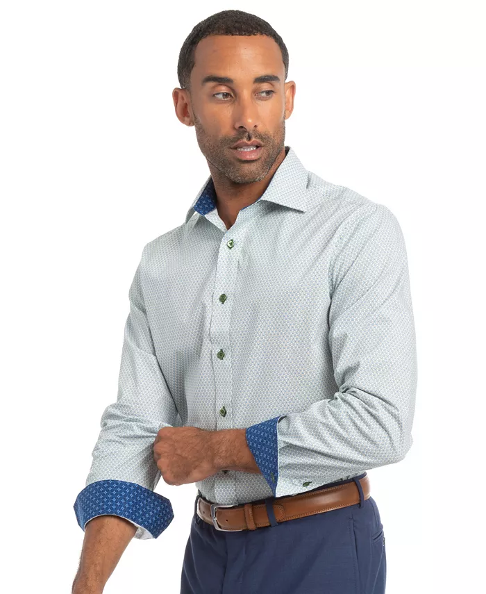 Men's Mosaic Squares Modern-Fit Shirt - thumbnail 3