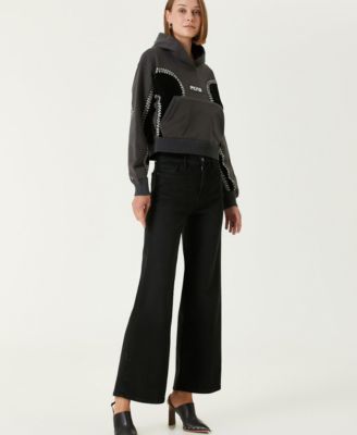 Women's Cotton Panelled Hoodie