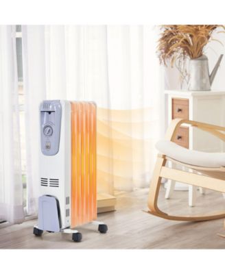 1500W Oil Filled Radiator with Thermostat and 4 Bottom Wheels