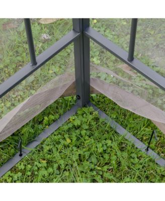 Decorative Outdoor Gazebo with Corner Shelves,