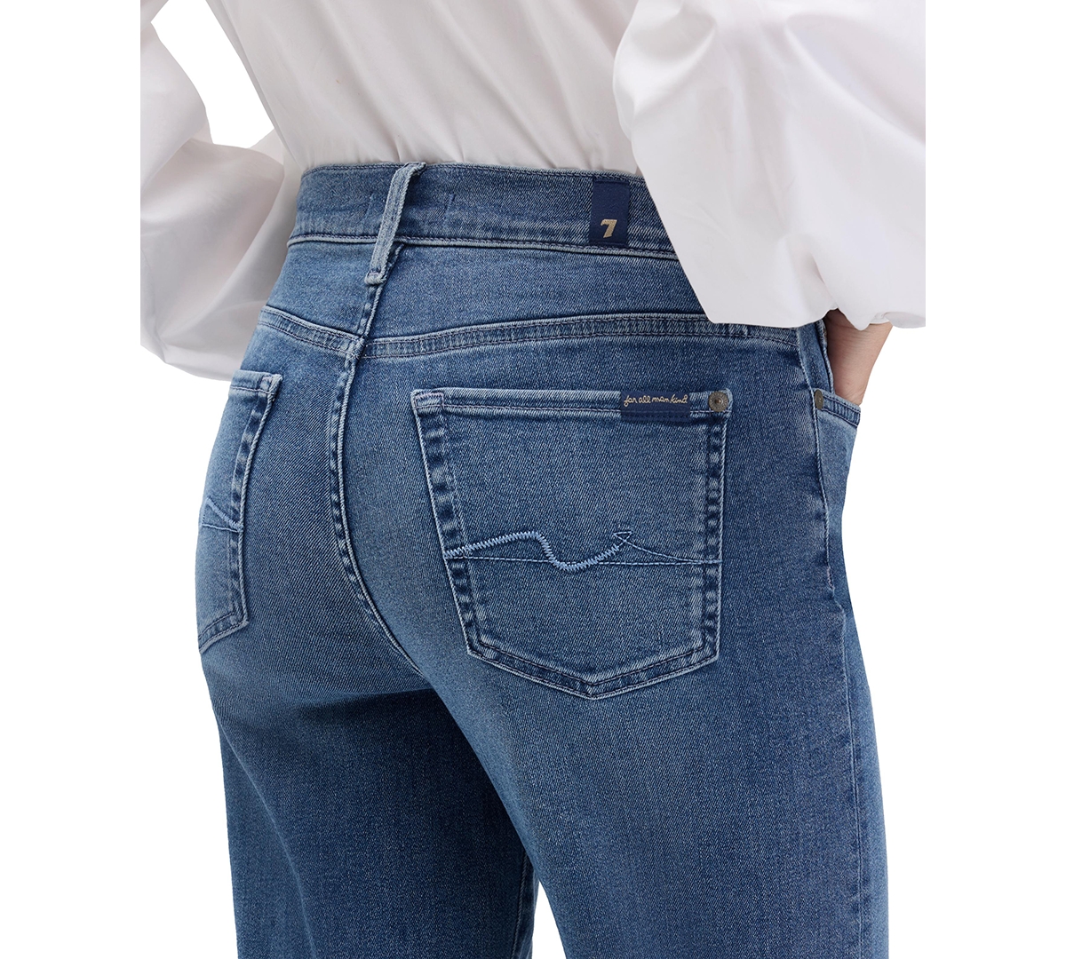 7 For All Mankind Women's Alexa High-rise Wide-leg Jeans In Blue