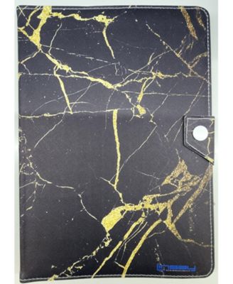 10.1" Tablet Octa Core 128GB Bundle with Black and Gold Marble Case Newest Android 15