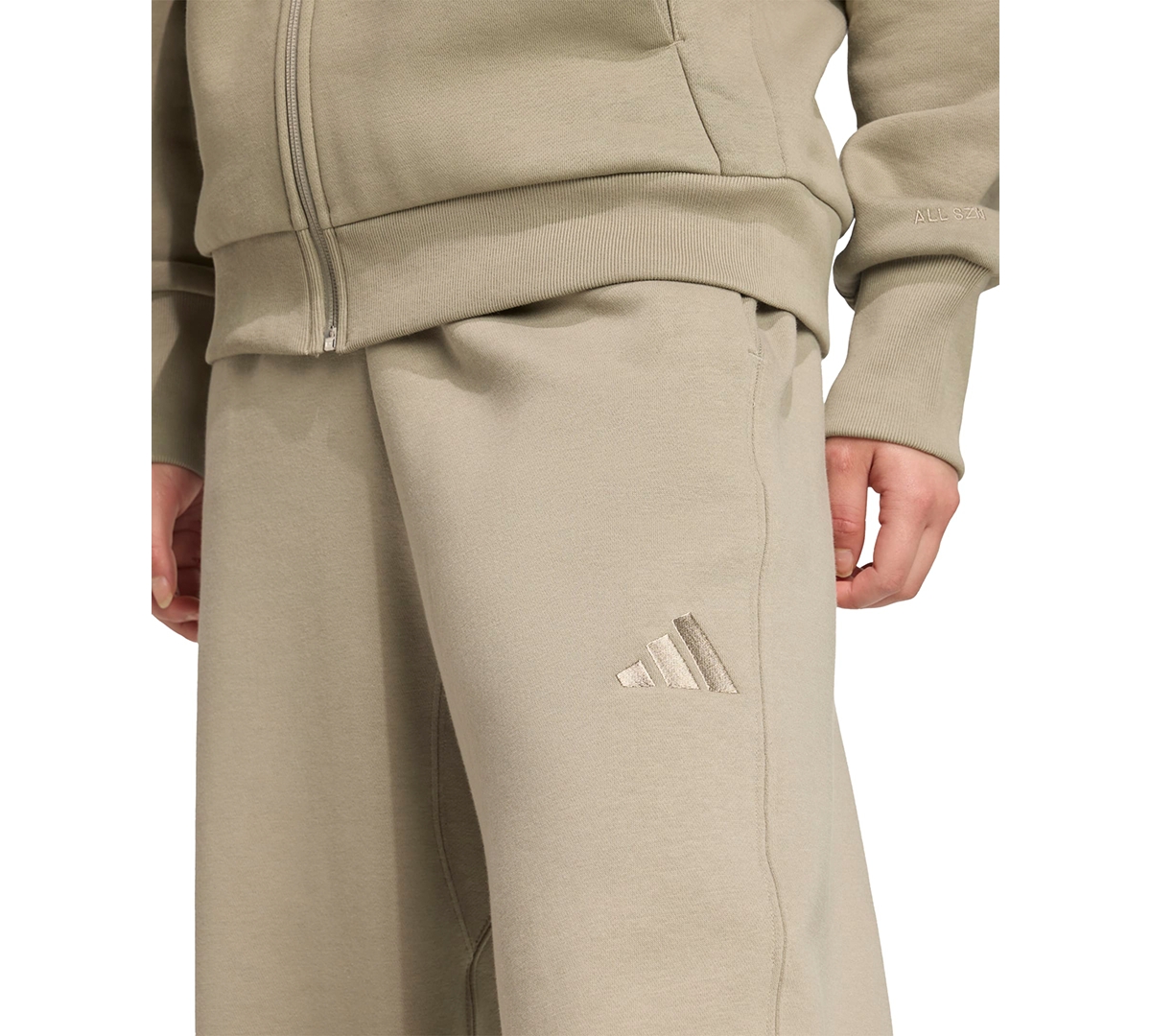 Adidas Originals Adidas Women's All Szn Fleece Loose Wide-leg Pants In Brown