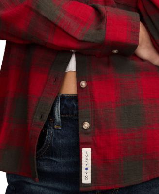 Women's Clyde Plaid Boyfriend Button-Down Shirt