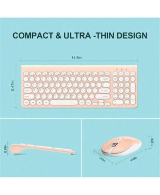 Wireless Keyboard And Mouse Combo Ultra Slim - Silent Click, 12-Month Battery Life, 2.4G Stability, Ultra-Slim Design With Numpad