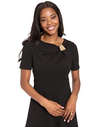 petite knee length dresses Amazon.com: Business Dress for Women with Pockets Summer Casual Office Professional Elegant Work Floral Print A Line DJ981 Black Floral S : Clothing, Shoes & Jewelry Chiara Boni La Petite Robe Florien Ruched Cocktail Dress Classy Short Sleeve Knee-Length Party