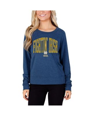 Concepts Sport - Women's Navy Notre Dame Fighting Irish Mainstream Terry Long Sleeve Top