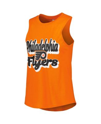 Women's 2-Piece Heather Orange/Black Philadelphia Flyers Meter Muscle Tank Top and Pants Sleep Set
