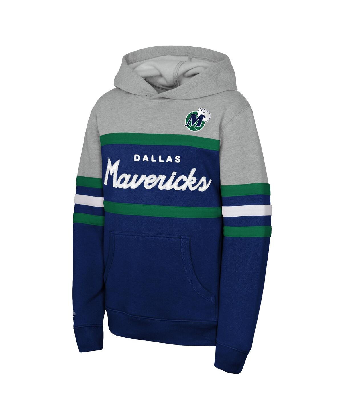 Mitchell & Ness Big Boys And Girls Royal Dallas Mavericks Hoodie In Blue