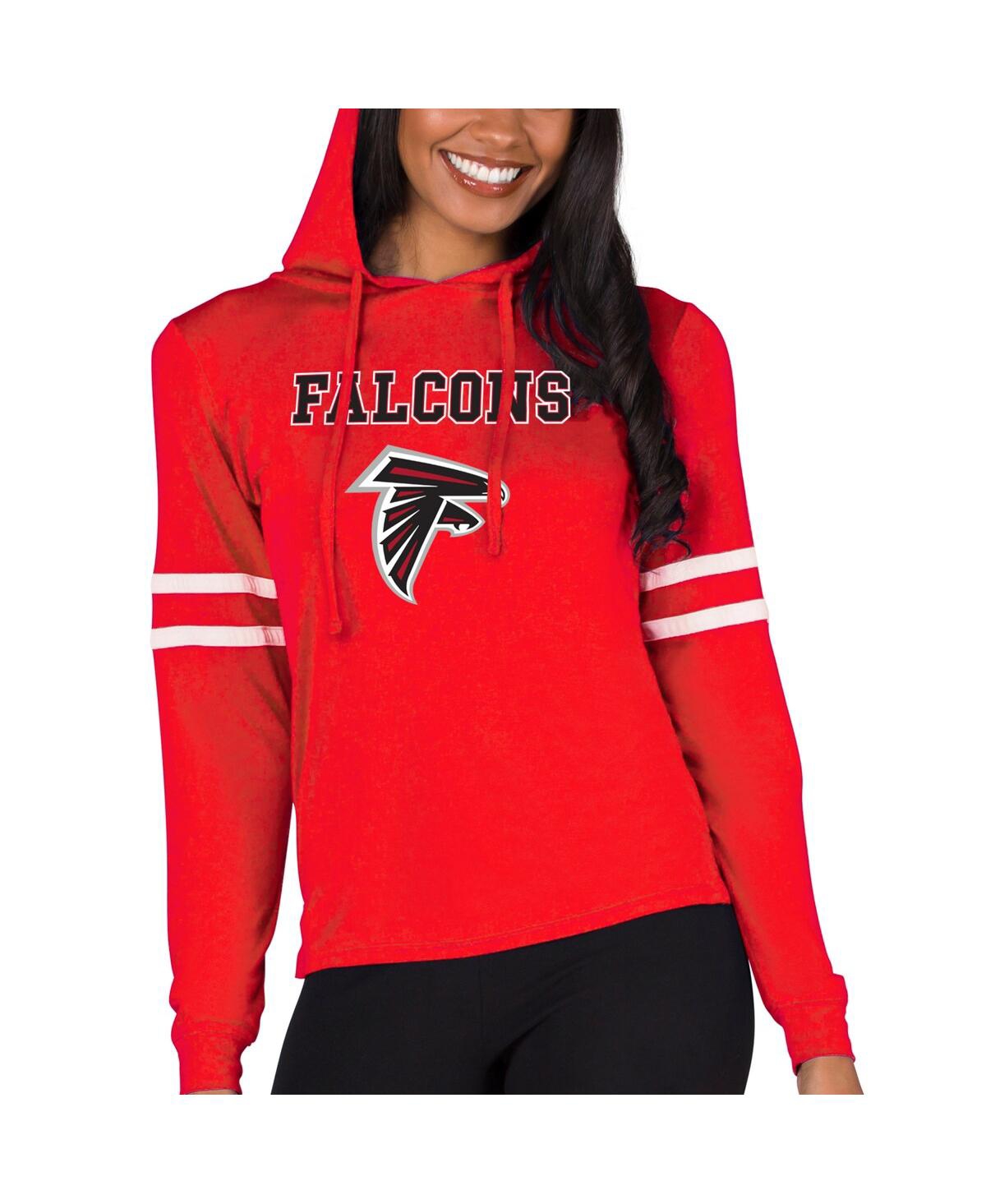 Concepts Sport Women's Red Atlanta Falcons Marathon Lightweight Lounge Pullover Hoodie In Red