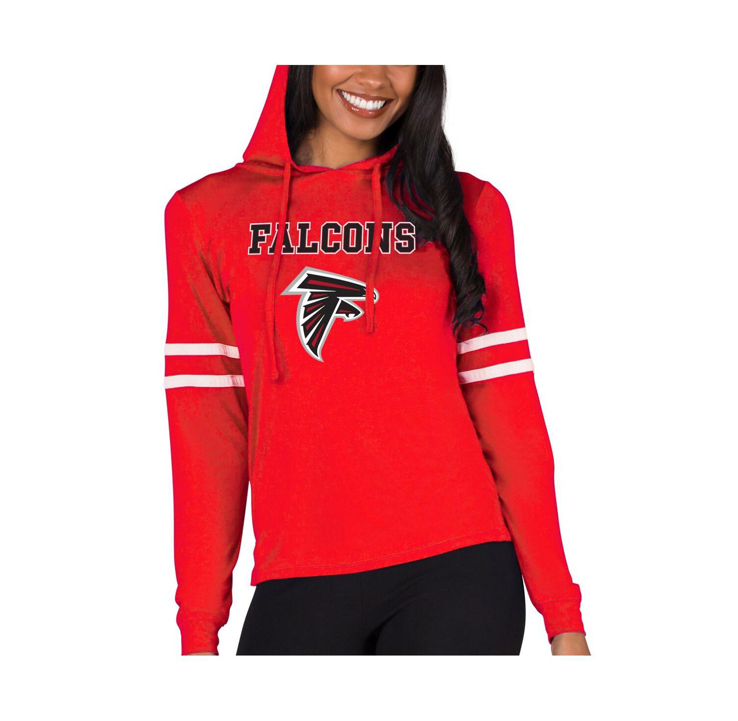 Women's Red Atlanta Falcons Marathon Lightweight Lounge Pullover Hoodie