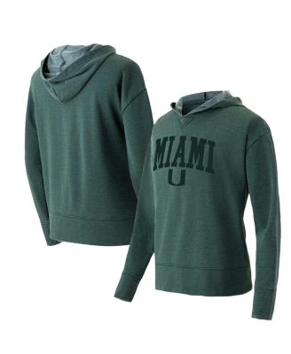 Concepts Sport - Women's Green Miami Hurricanes Volley Long Sleeve Hoodie Top