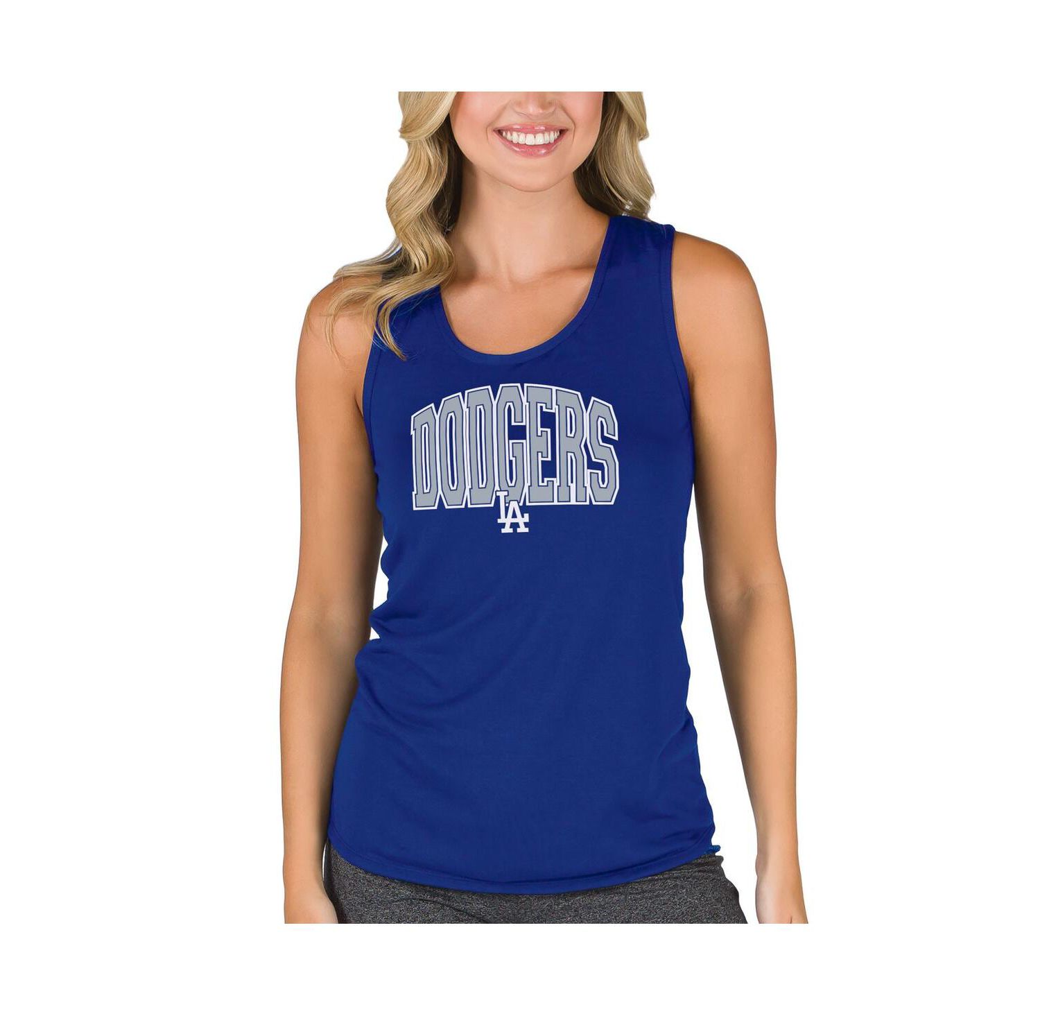 Women's Royal Los Angeles Dodgers Marathon Racerback Tank Top