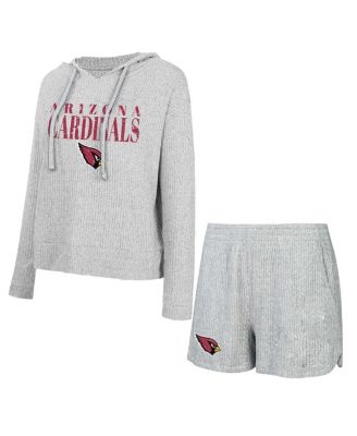 Concepts Sport - Women's 2-Piece 2-Piece Gray Arizona Cardinals Juniper Long Sleeve Hoodie Top and Shorts Set