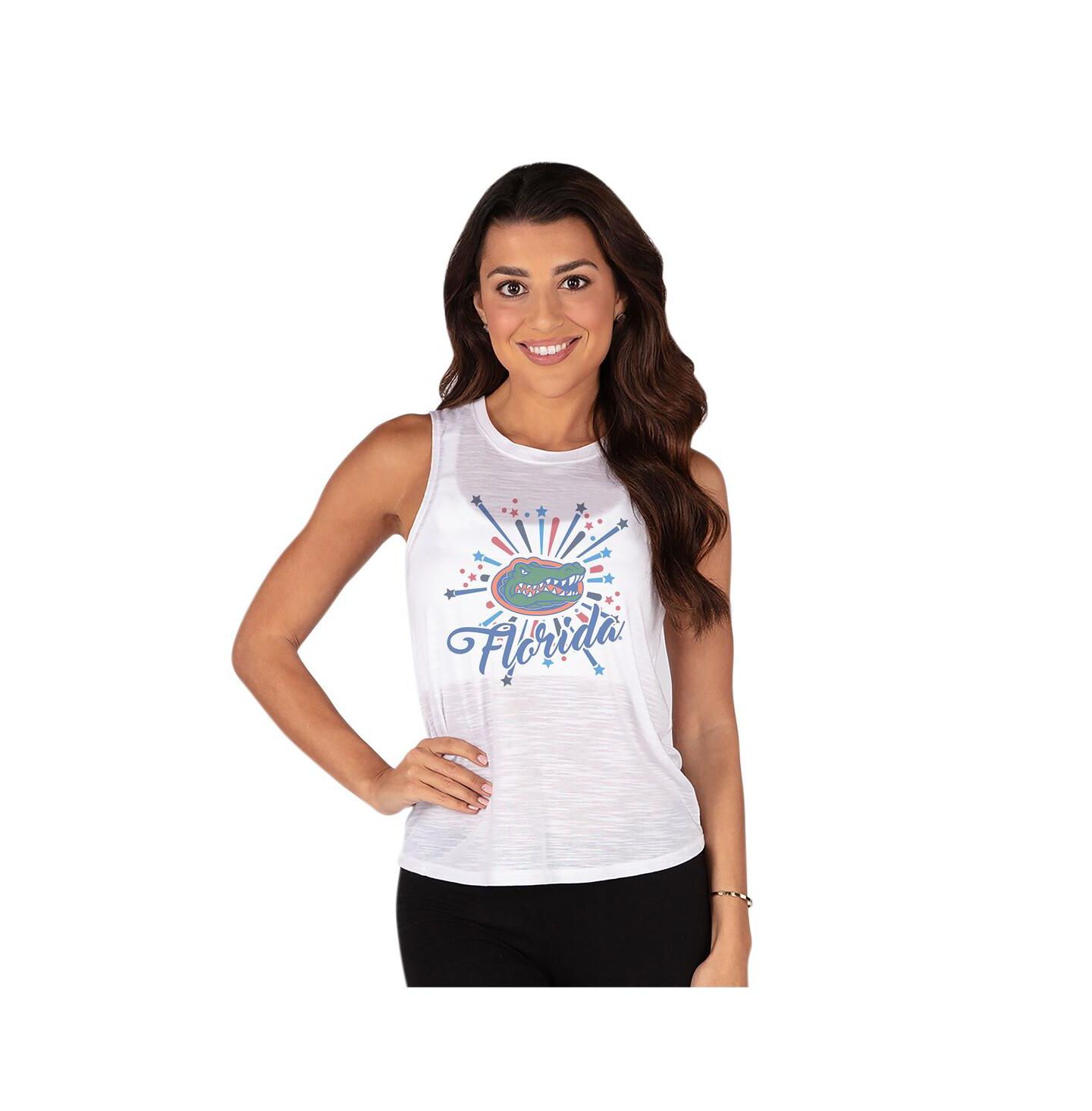 Женский топ Concepts Sport White Florida Gators Infuse Knit — фото 1