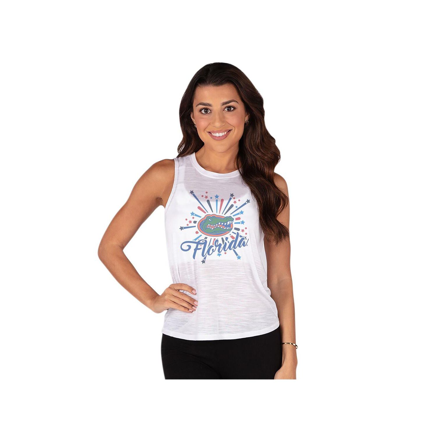 Women's White Florida Gators Infuse Knit Tank Top