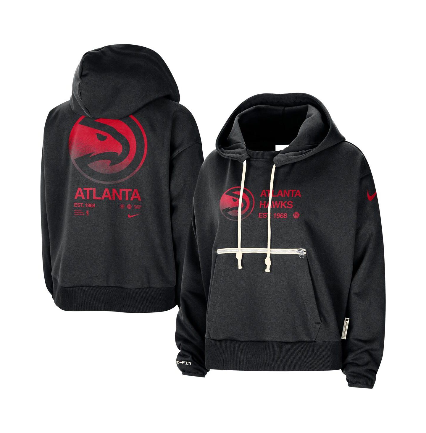 Женское худи Nike Black Atlanta Hawks Courtside Standard Issue Performance Pullover — фото 1