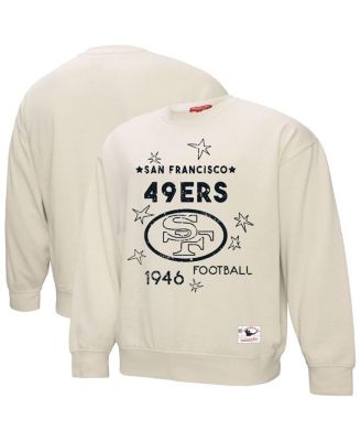 Mitchell & Ness - Women's Cream San Francisco 49ers Plus Size Shooting Star Sweatshirt