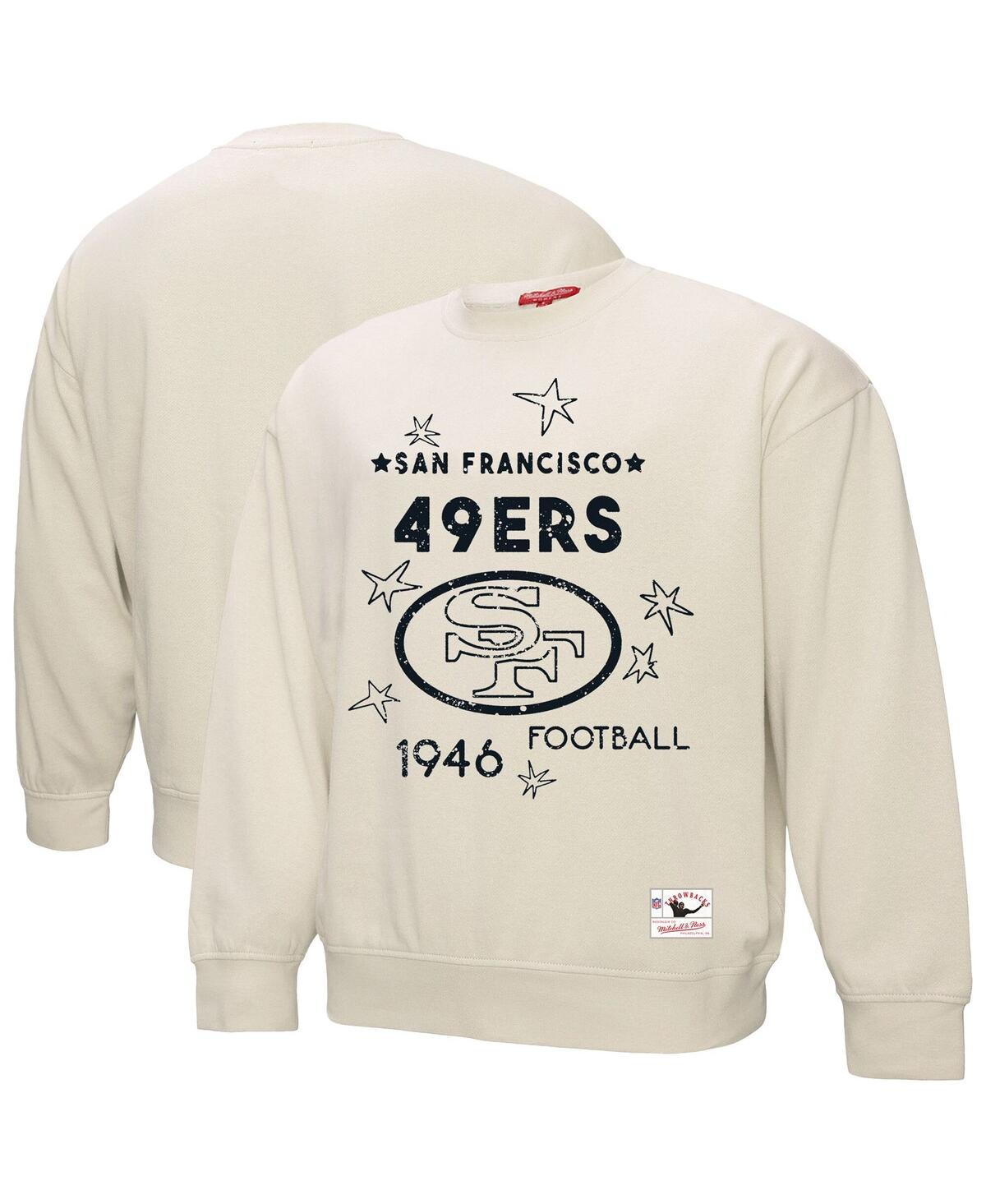 Mitchell & Ness Women's Cream San Francisco 49ers Plus Size Shooting Star Sweatshirt In White